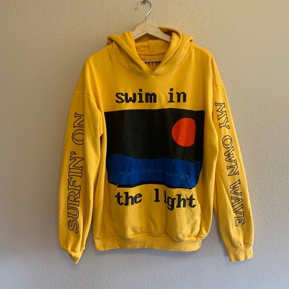 swim in the light sweatshirt